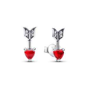 Aretes Flecha y Corazón Cristal de Murano