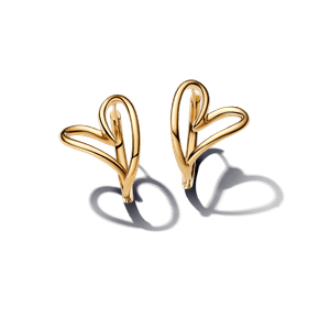 Aretes de Aro Corazón Forma Orgánica