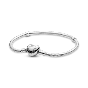 Brazalete Pandora Moments Cadena de Serpiente con Broche de Corazón