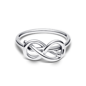 Anillo Nudo Infinito Plateado