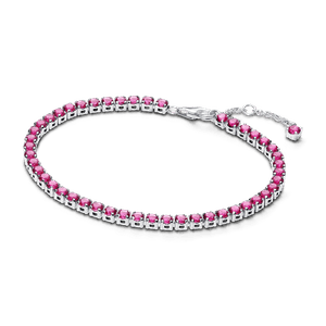 Brazalete Tenis Rosa Brillante