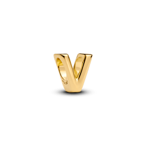Charm Dorado Alfabeto Letra V