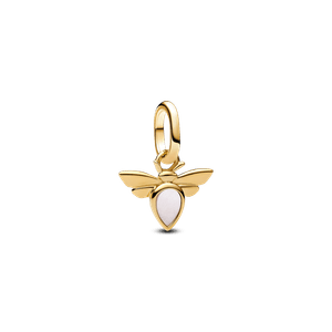 Mini Charm Colgante Abeja Blanca