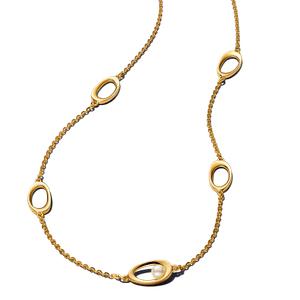 Collar Óvalo de Forma Orgánica y Perla Cultivada de Agua Dulce