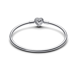 Brazalete Rígido Cierre Corazón Radiante