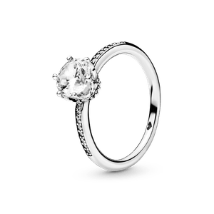 Anillo Corona Deslumbrante Transparente