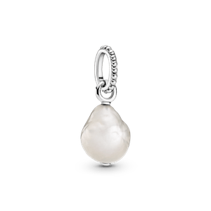Aretes de Aro Perla Cultivada de Agua Dulce Barroca