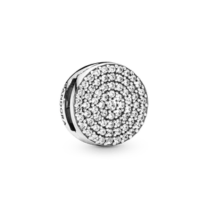 Charm Sujetador Redondo con Pavé Pandora Reflexions Plata