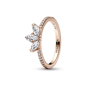 Anillo Racimo Herbario Reluciente Recubrimiento en Oro Rosa