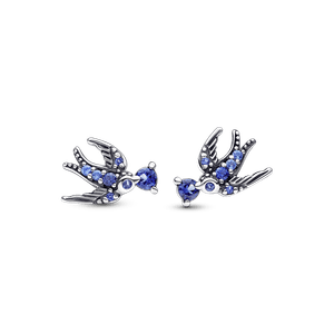Aretes de Botón Golondrina Reluciente