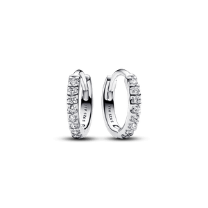 Aretes de Aro Abrazo Brillante Color Plata
