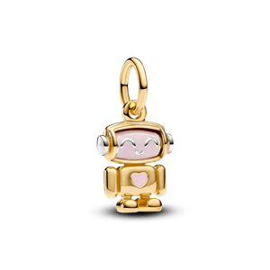 Charm Colgante Cara Robot Giratoria