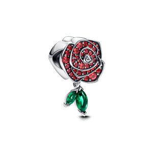 Charm Rosa Floreciendo Brillante Dorado