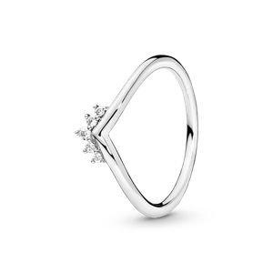 Anillo Hueso de Los Deseos con Tiara Pandora Plata Esterlina