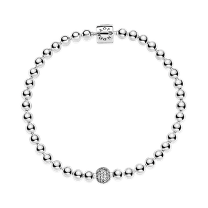 Brazalete de Cuentas y Pavé Pandora Plata Esterlina