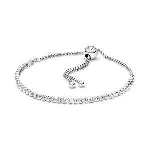 Brazalete de Tenis Deslizante Brillante Pandora Plata Esterlina