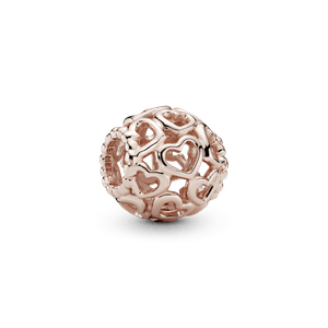 Charm Puro Corazón Recubrimiento en Oro Recubrimiento en Oro Rosa