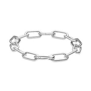 Brazalete de Cadena de Eslabones Tres Conectores Pandora Me Plata