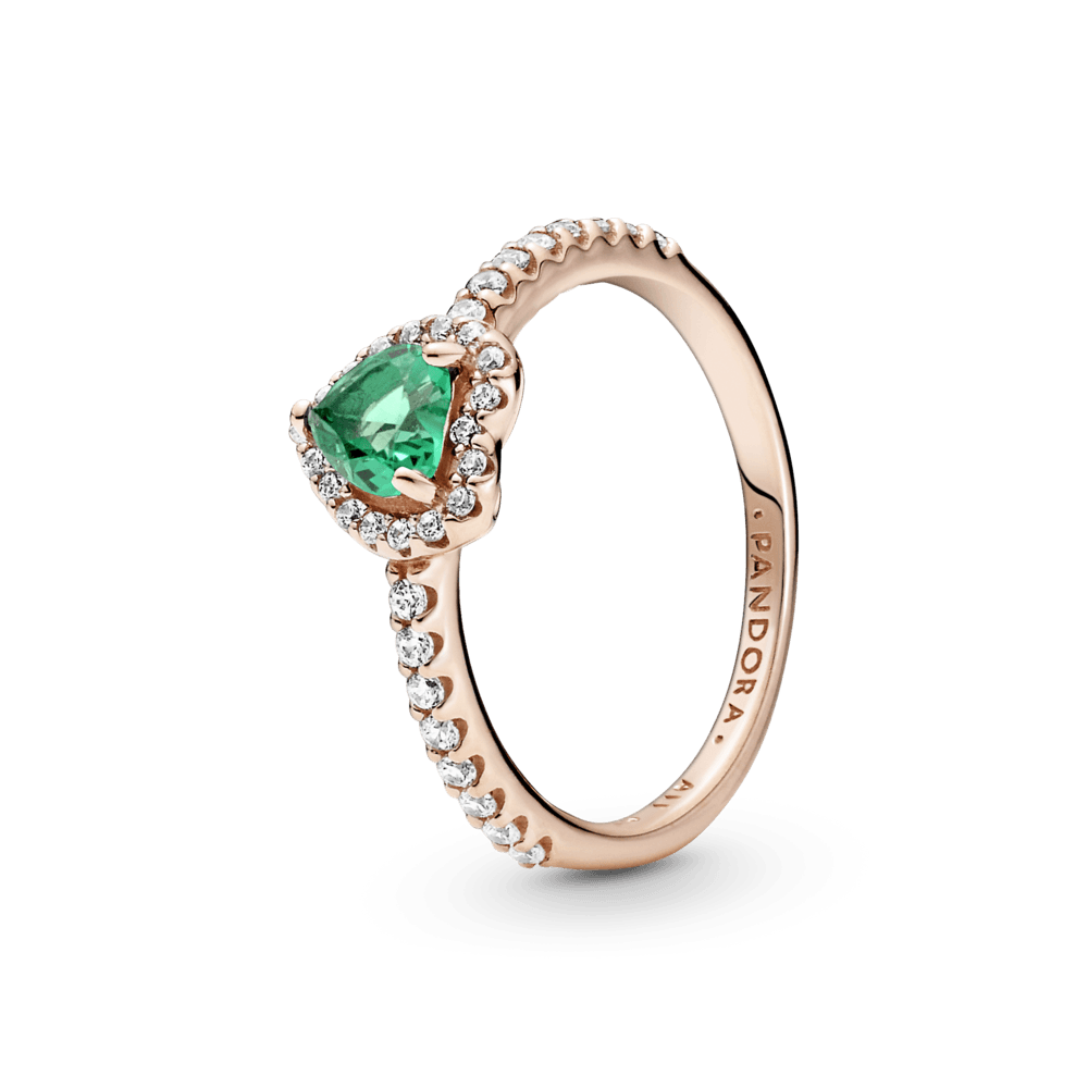 Anillo Corazón Brillante Verde Elevado|Pandora Pandora Colombia