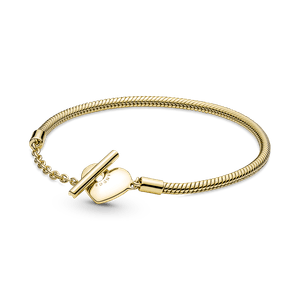 Brazalete Cadena de Serpiente con Barra T Pandora Moments Plata