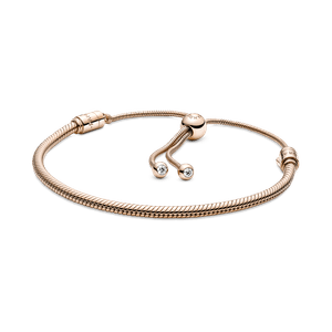 Brazalete Deslizante Diseño Cadena de Serpiente Rosa