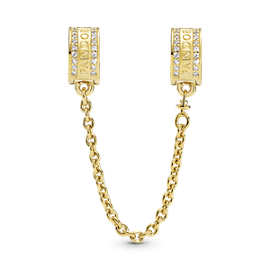 Cadena de Seguridad con Logotipo Recubrimiento en Oro