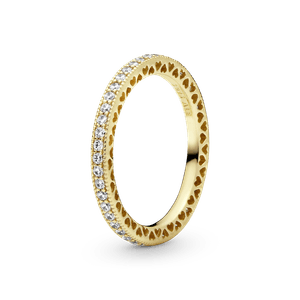 Anillo Corazones con Brillo