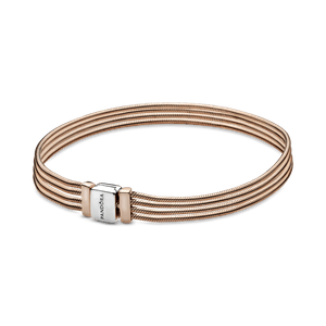 Brazalete de Múltiples Cadenas de Serpiente Pandora Reflexions Rosa