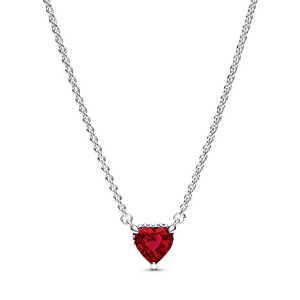 Collar Collier con Pendiente Halo de Corazón Reluciente