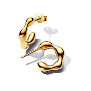 Aretes de Aro Abierto Forma Orgánica