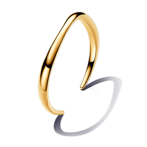 Brazalete Rígido Forma Orgánica Dorado