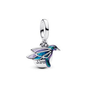 Charm Colgante Doble Colibrí