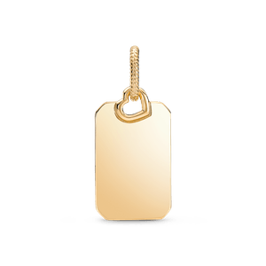 Dije Etiqueta Rectangular Grabable Dorado