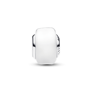 Mini Charm de Cristal de Murano Blanco