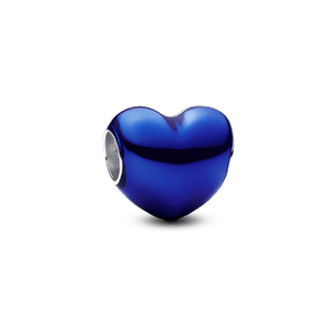 Charm Corazón Metálico Azul