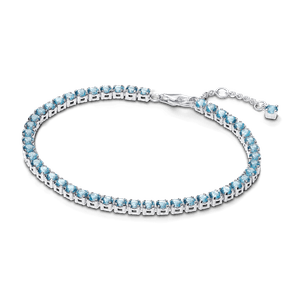 Brazalete Tenis Azul Claro Brillante