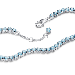 Brazalete Tenis Azul Claro Brillante