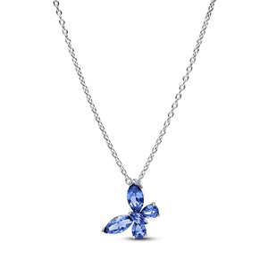 Collar con Colgante Mariposa Azul