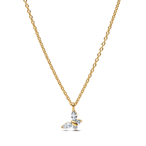 Collar con Colgante Mariposa Dorado